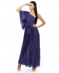 Long Cool Drink One Shoulder Blue Maxi Dress