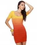 Tequila Sunrise Bandage Dress