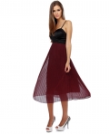 Wine Stellar Color Block Dress