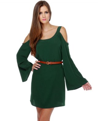 Greek Mythology Dark Green Dress