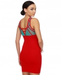 Motel Rocks Adelina Teal and Red Dress