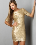 Global DJ Gold Sequin Dress