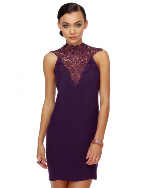 Plungecake Lace Purple Dress