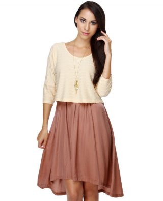 Personal Stylist Peach and Rose Pink Dress