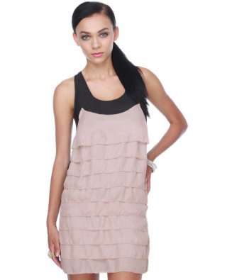 BB Dakota Miriam Pink and Black Dress