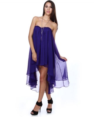 Blaque Label Aeriform Strapless Blue Dress