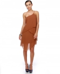 Allspice One Shoulder Burnt Orange Dress