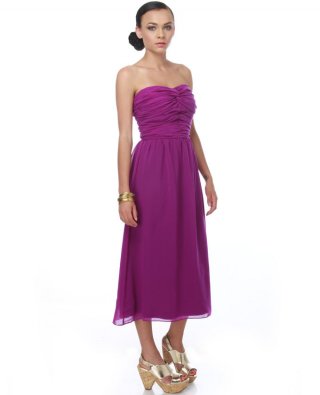 Big Day Purple Strapless Dress
