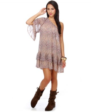 Historic 101 One Shoulder Floral Dress