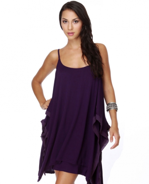 Volcom Sheer Shock Purple Dress