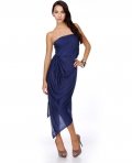 Arisen from the Sea Strapless Blue Dress