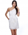 Get Gorgeous White One Shoulder Dress