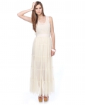 Derby Dots Cream Lace Maxi Dress