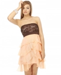 Chocolate Strawberry Truffle Strapless Dress