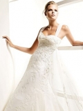 Classic Floor Length A Line Sweetheart Zipper Sweep/Brush Train With Lace,Appliques Wedding Dresses