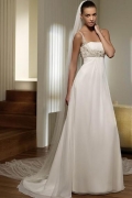 Column Square Court Taffeta Bridal Gown (3AB0017)