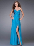 Cheap A line Strapless Sweetheart floor length Evening Dress