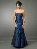 Royal Blue Strapless Cheap Evening Dress