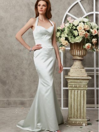 Vintage Style Mermaid Halter Fishtail Dress