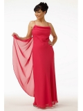 Full Length Cowl Neck Strappy Dress