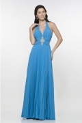 A-Line Simple Handmade Beading Evening Dress