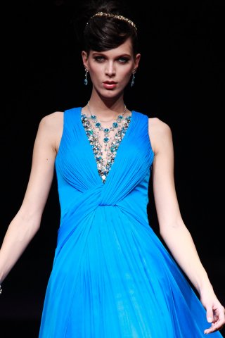 Sexy Blue Sleeveless Formal Dresses