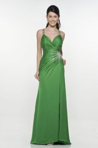 Charming Green A-line Customer-Made Design Evening Dress