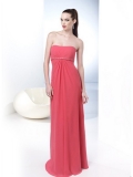 Empire Strapless Sweep Train Chiffon Stylish Evening Dress