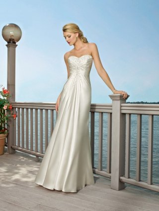 Elegant Floor Length A Line Sweetheart Lace Up With Beading,Ruffles Wedding Dresses