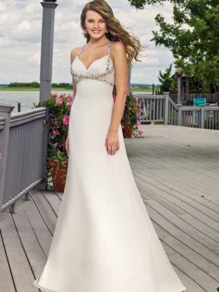 2011 V-Neck Empire Waist Hot Sale Available in Spring Cheap Customer-Made Design Wedding Dress