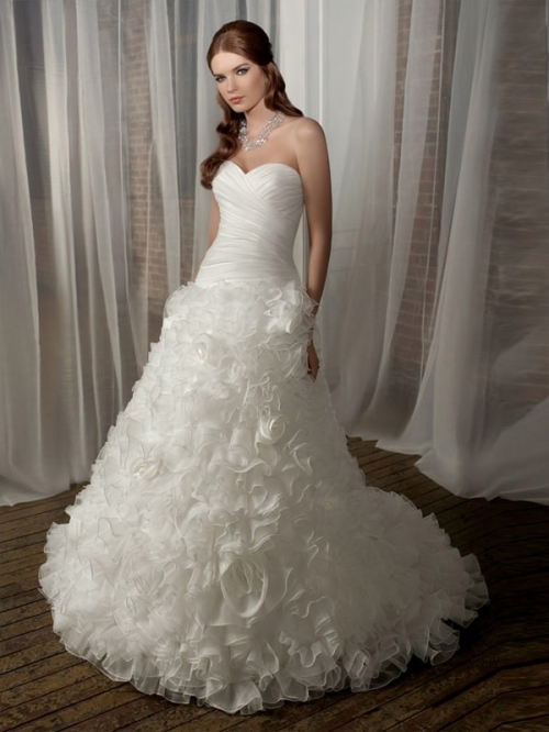 Famous Floor Length A-Line Sweetheart Low Back Sweep Train With Bandage Wedding Dresses WDresses00732 Famous Floor Length A-Line Sweetheart Low Back Sweep Train With Bandage Wedding Dresses WDresses00732