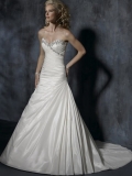 Featured Floor Length A-Line Sweetheart Low Back Sweep Train With Sequins,Bandage Wedding Dresses WDresses00933