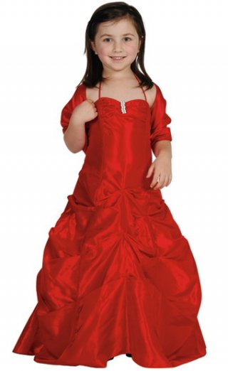 White Taffeta Pick Up Dress