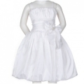 White Bubble Flower Girl Dress