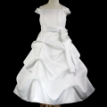 White Satin Pick Up Dress