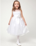 White Ruffled Flower Girl Dress