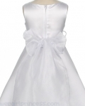 White Satin Flower Girl Dress
