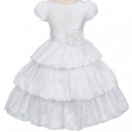 White Tiered Bubble Dress