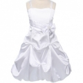White Satin Short Pick Up Dress