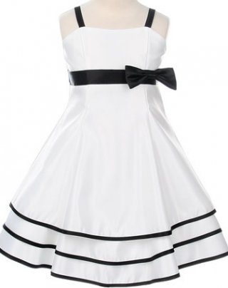 Ivory Satin Tea Dress