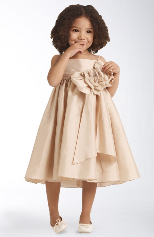 Empire Waist Flower Sash Dress