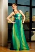 Gradiant Chiffon Long Dress by MNM Couture