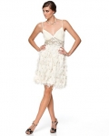 Sue Wong Short Petal Beaded Dress