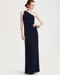 Laundry by Shelli Segal One-Shoulder Gown with Beaded Side