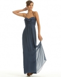 Amsale Long, Ruffle Front Silk Dress