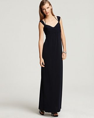 Amsale Off-Shoulder Jersey Gown