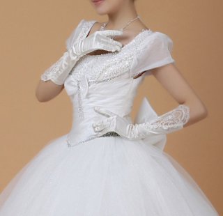 Satin Graceful Wedding Gloves Satin Graceful Wedding Gloves