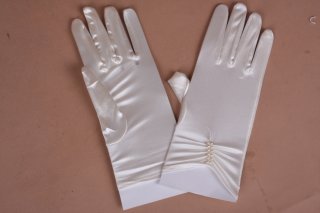 Beated Simple Short Wedding Gloves