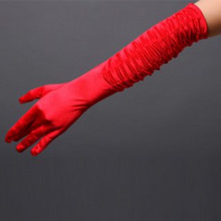Long Red Wedding Gloves For Party Long Red Wedding Gloves For Party