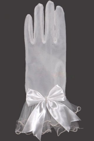 Crystal Yarn Beated Wedding Gloves